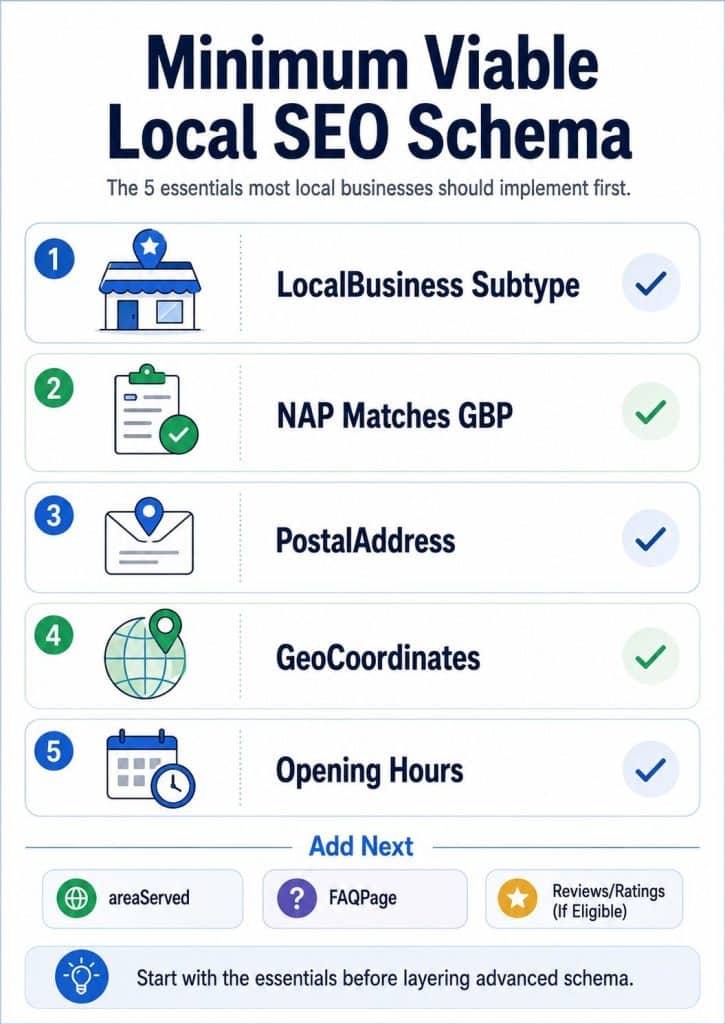 Minimum viable SEO infographic