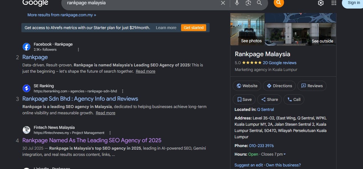Rankpage GBP example