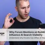 A man looking shocked as he stares at his phone, representing Reddit SEO