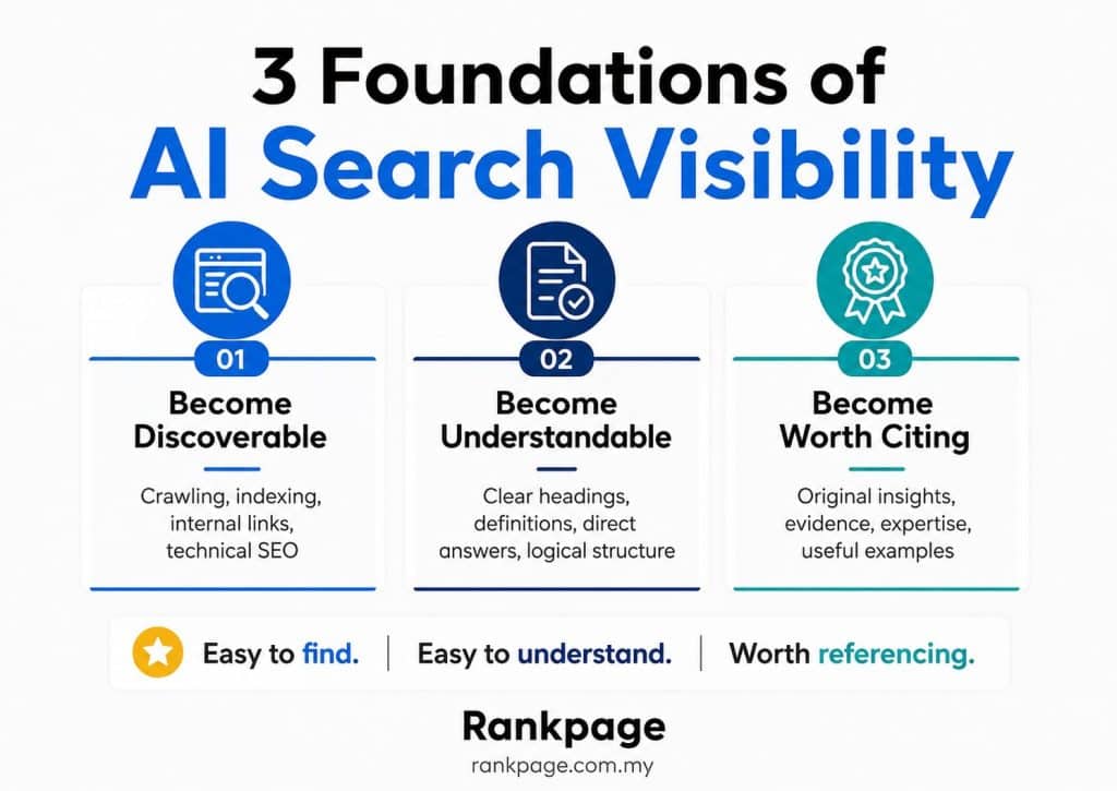AI search visibility foundation infographic