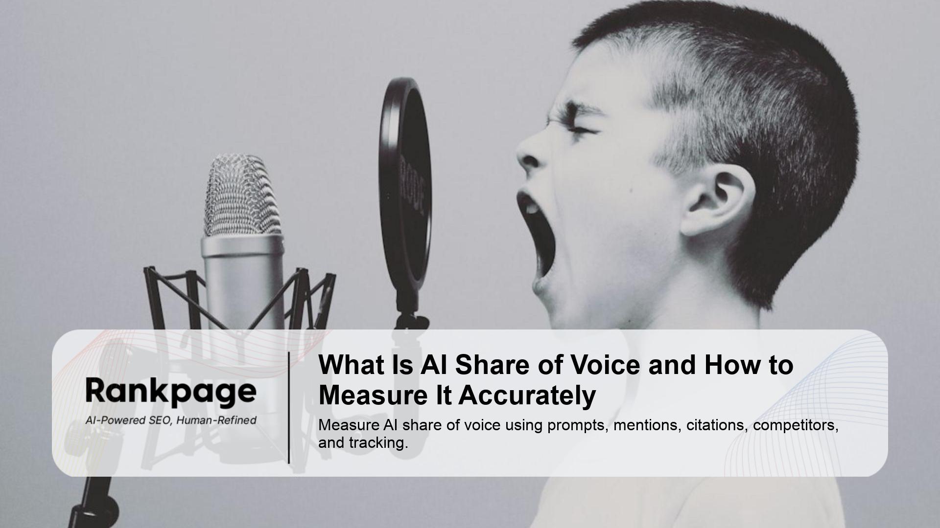 boy singing on microphone with pop filter, representing ai share of voice